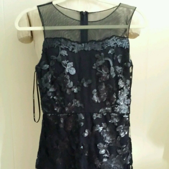 NWT WOMEN JULIA Jordan Navy Floral Lace dress - Picture 2 of 7